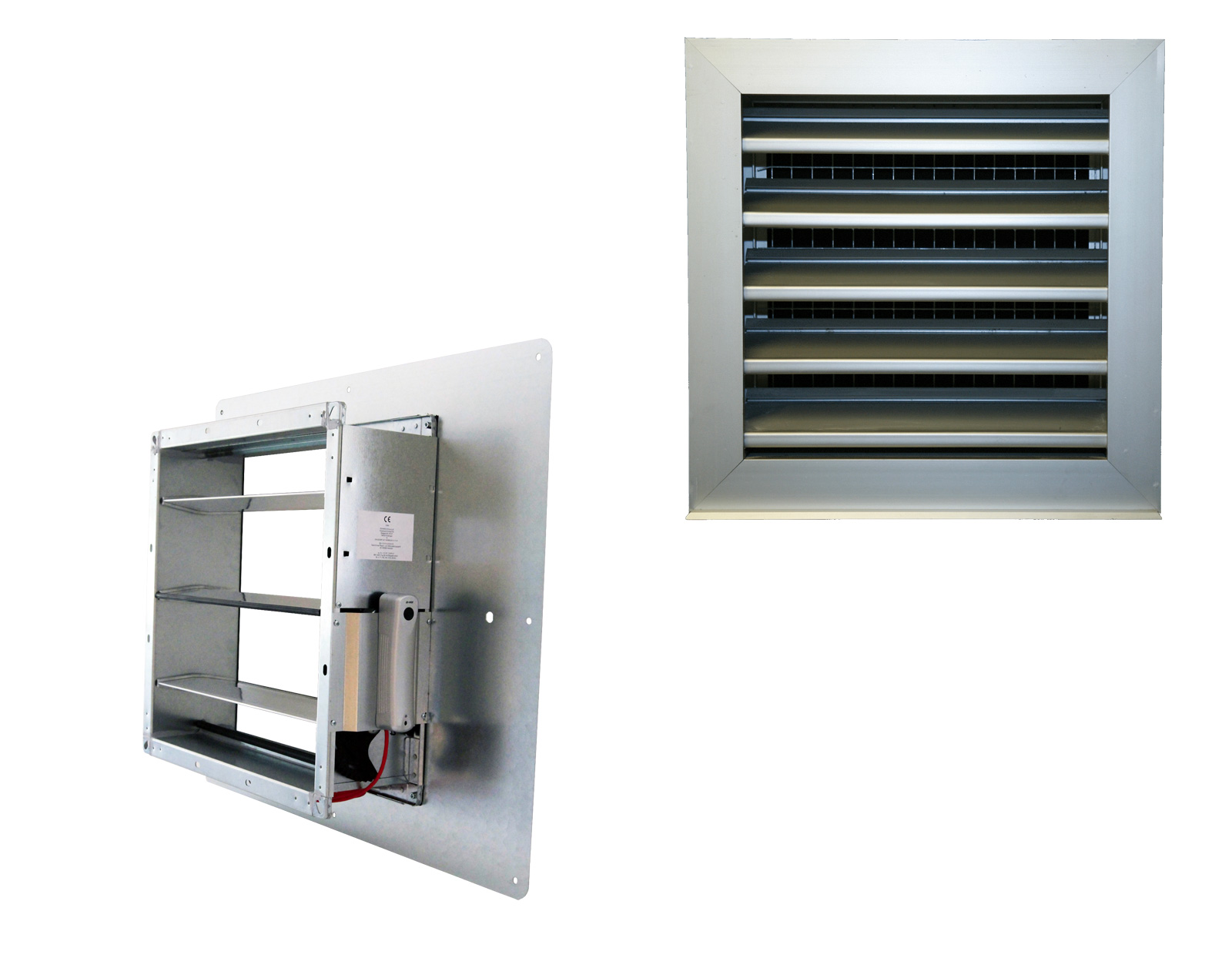 JK-180 HV-dB-ALAS - Clapet de ventilation avec grille pare-pluie pour façade