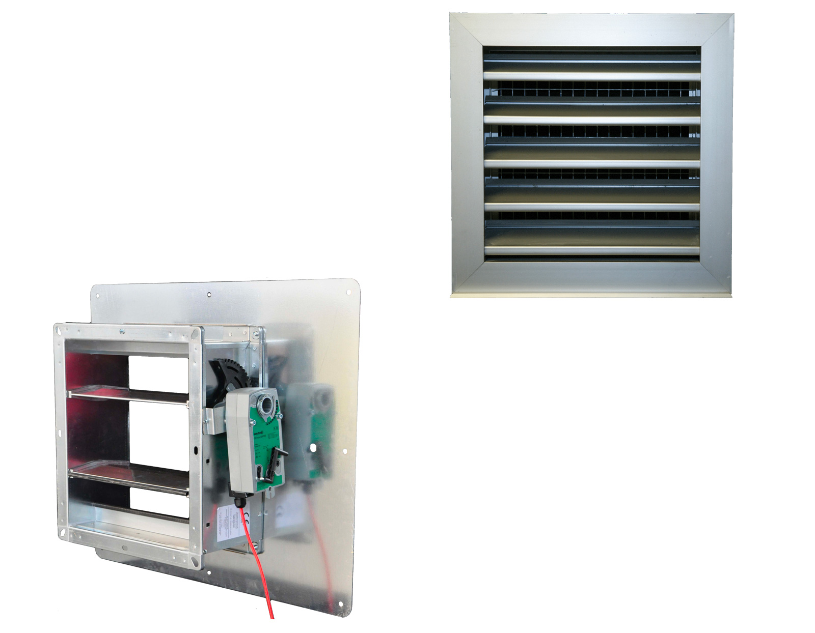 JK-180 HV-ALAS - Clapet de ventilation avec grille pare-pluie pour façade